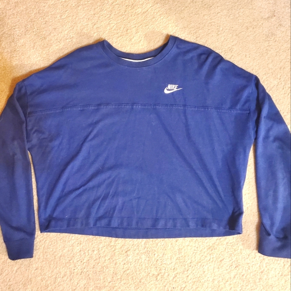 Blue Cropped Nike Long Sleeve
